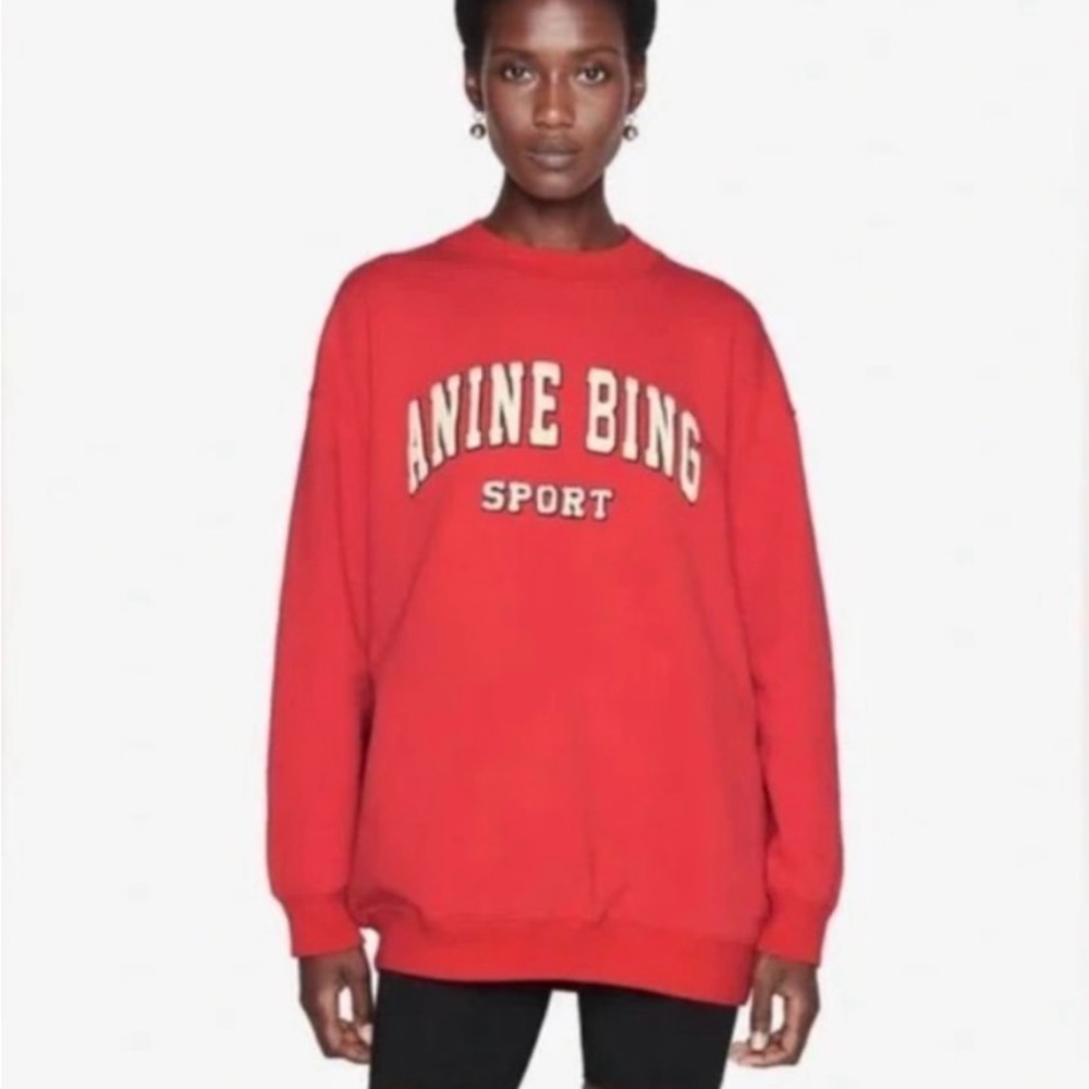 Anine Bing Tyler Sweatshirt - Red - Size S